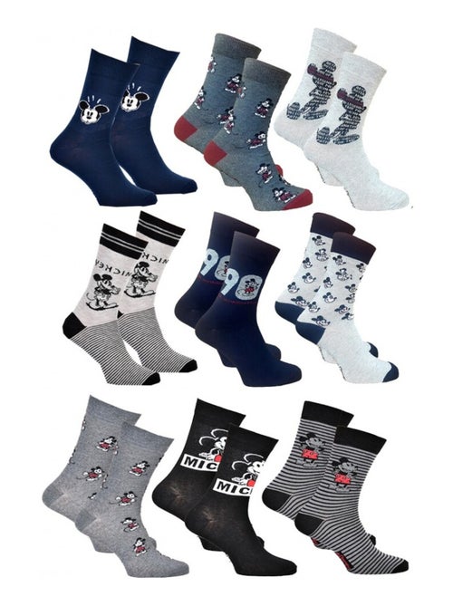Calzini Pack UOMO MICKEY - Confezione da 9 - Kiabi