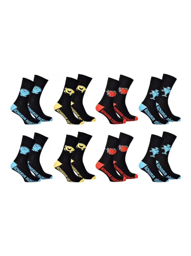 Calzini Pack Uomo MONSIEUR MADAME - Confezione da 9 Nero Multicolore Nero - Kiabi