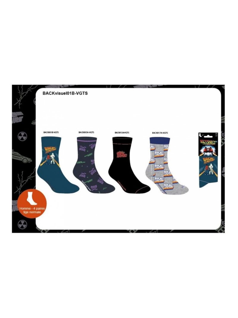 Calzini Pack UOMO RITORNO AL FUTURO - Confezione da 8 Blu Nero Grigio - Kiabi