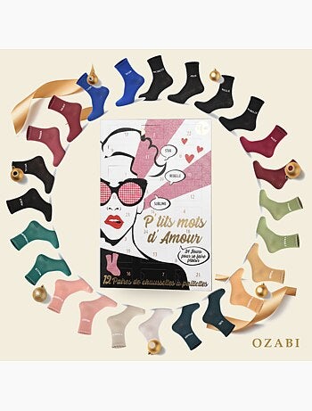 Calzini paillettati ozabi - calendario dell'avvento 12 paia