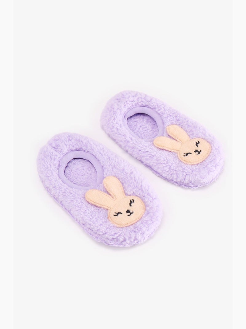 Calzini-pantofola con motivo coniglio bambina penti Blu lavanda - Kiabi