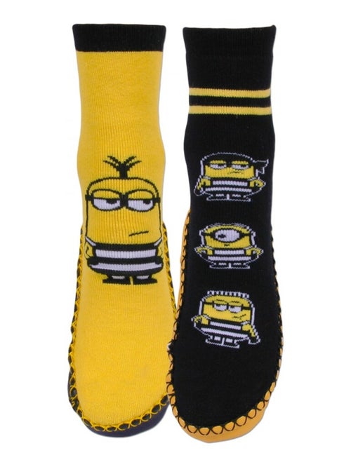 Calzini pantofola confezione da 2 I Minions - Kiabi Calzini pantofola confezione da 2 I Minions - Kiabi