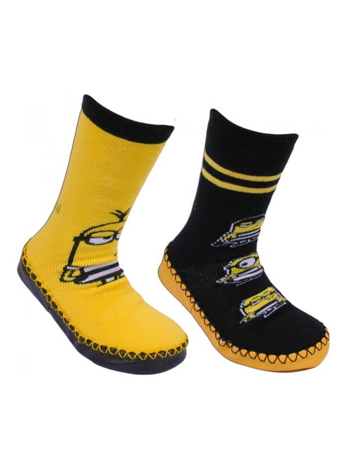 Calzini pantofola confezione da 2 I Minions - Kiabi Calzini pantofola confezione da 2 I Minions - Kiabi