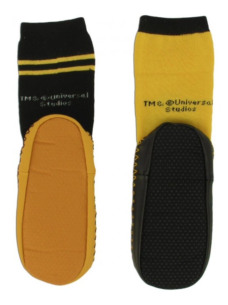 Calzini pantofola confezione da 2 MINIONS Nero Giallo - Kiabi
