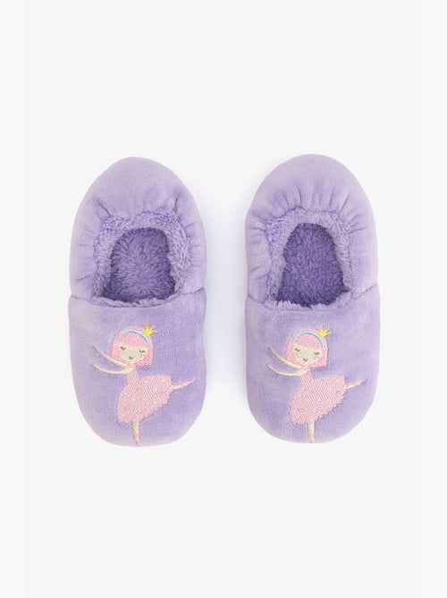 Calzini pantofole bambina con stampa ballerina e ricamo penti - Kiabi Calzini pantofole bambina con stampa ballerina e ricamo penti - Kiabi