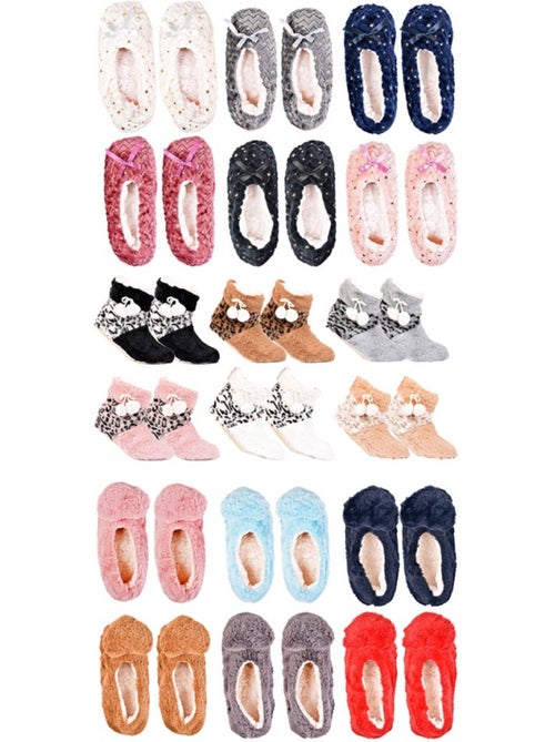 Calzini Pantofole Donna Termici Antiscivolo - Confezione da 3 - Kiabi Calzini Pantofole Donna Termici Antiscivolo - Confezione da 3 - Kiabi