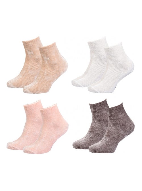 Calzini per Donna Casa Socks Toucher Doux - Confezione da 4 - Kiabi