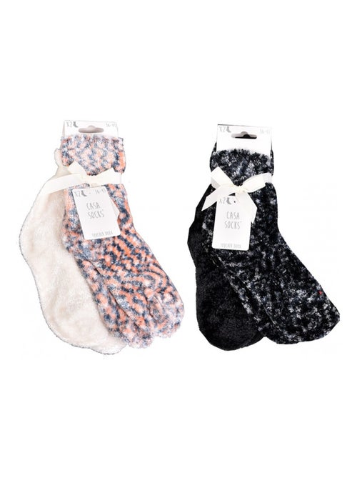 Calzini per Donna Casa Socks Toucher Doux - Confezione da 4 - Kiabi
