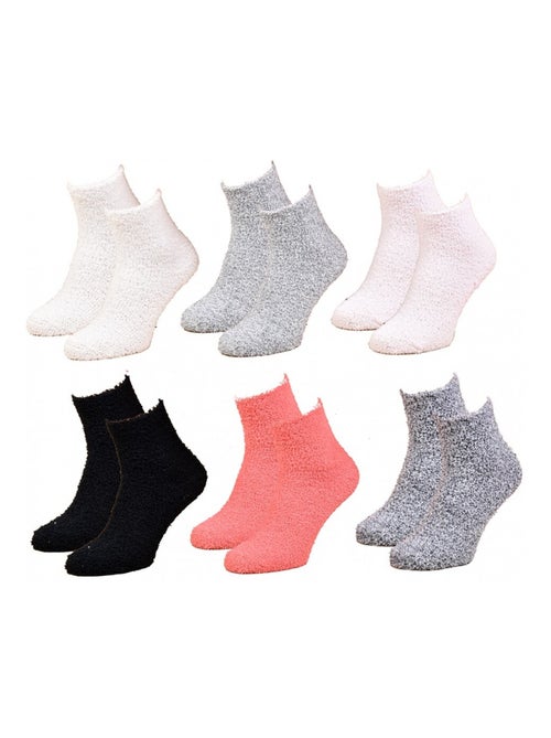 Calzini per Donna Casa Socks Toucher Doux - Confezione da 6 - Kiabi