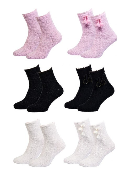 Calzini per Donna Casa Socks Toucher Doux - Confezione da 6 - Kiabi