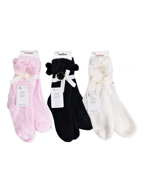 Calzini per Donna Casa Socks Toucher Doux - Confezione da 6 - Kiabi