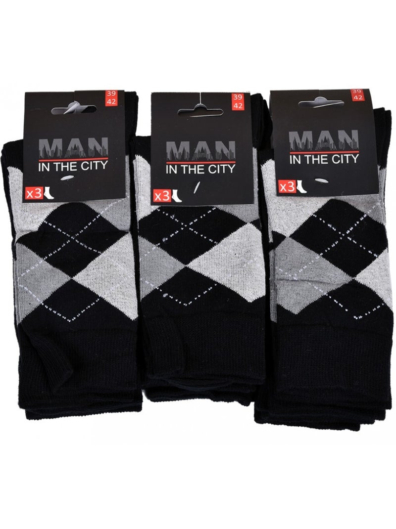 Calzini per Uomo in Cotone Maggioritario Comfort e Fantasia - Confezione da 9 Multicolore - Kiabi