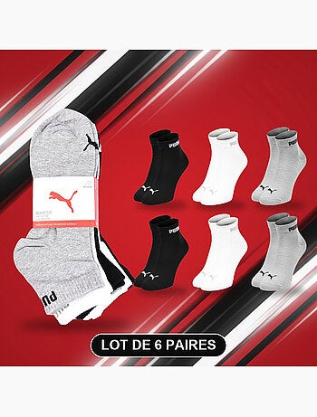 Calzini puma mixte quarter confezione 6 paia - cotone morbido