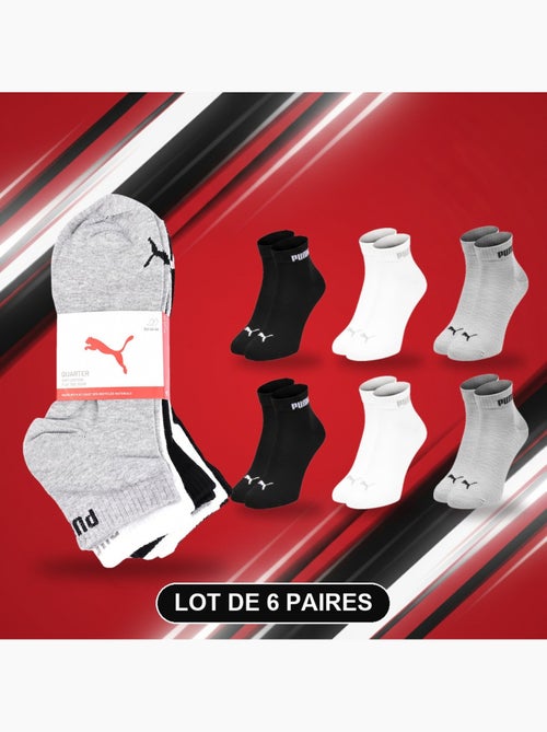 Calzini puma mixte quarter confezione 6 paia - cotone morbido - Kiabi Calzini puma mixte quarter confezione 6 paia - cotone morbido - Kiabi