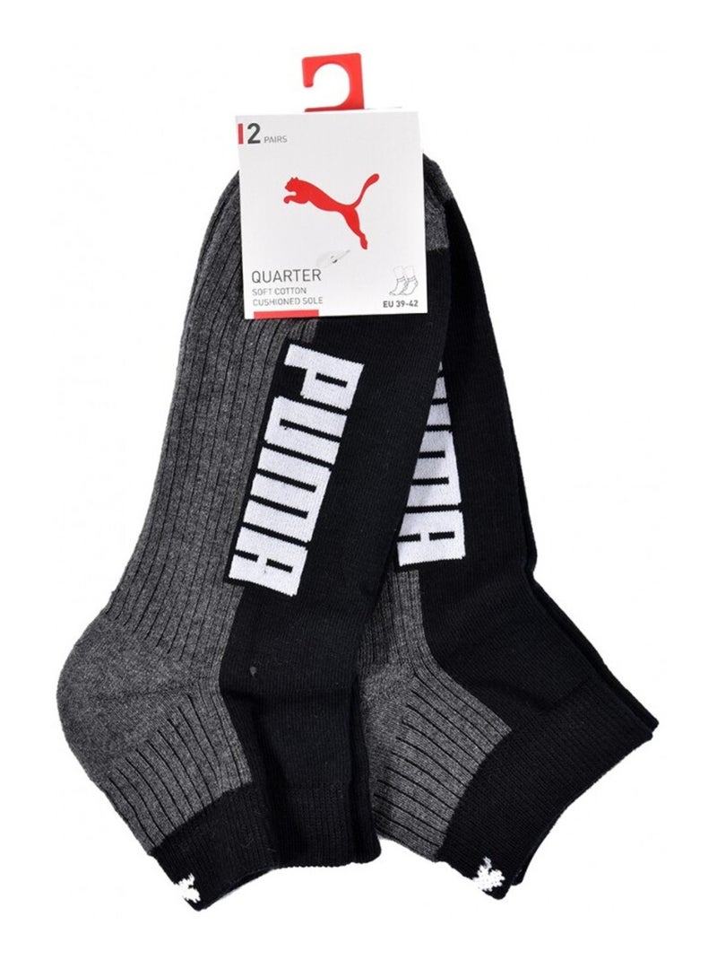 Calzini PUMA QUARTER - Confezione da 6 Nero Rosa Bianco - Kiabi