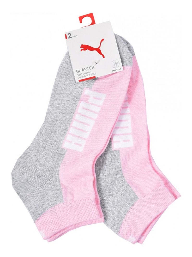 Calzini PUMA QUARTER - Confezione da 6 Nero Rosa Bianco - Kiabi