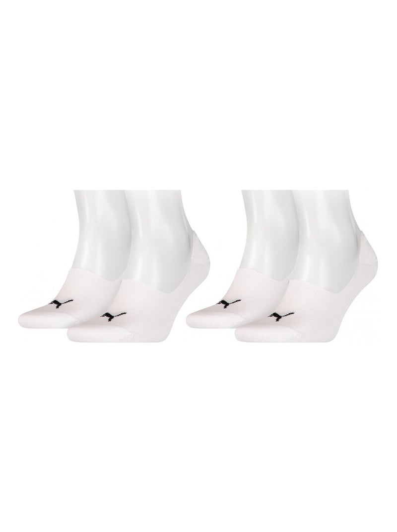 Calzini PUMA Socquettes FOOTIES - Confezione da 4 Nero Bianco - Kiabi