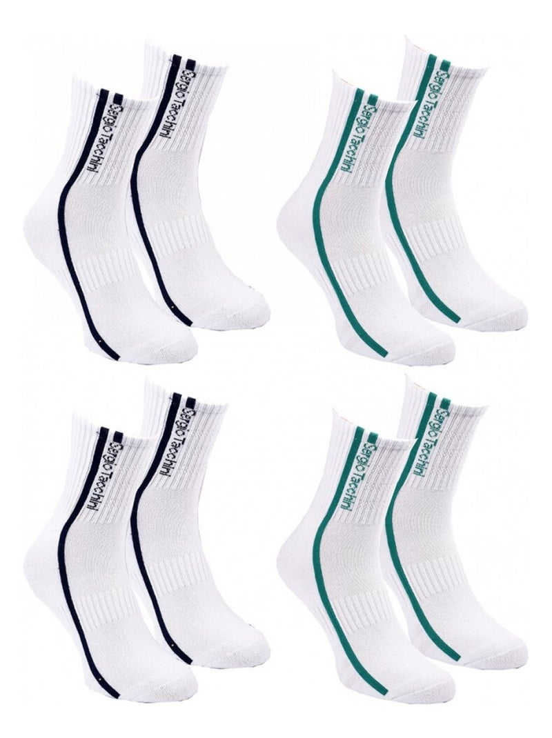 Calzini QUARTER SERGIO TACCHINI Confezione da 4 Paia Multicolore - Kiabi