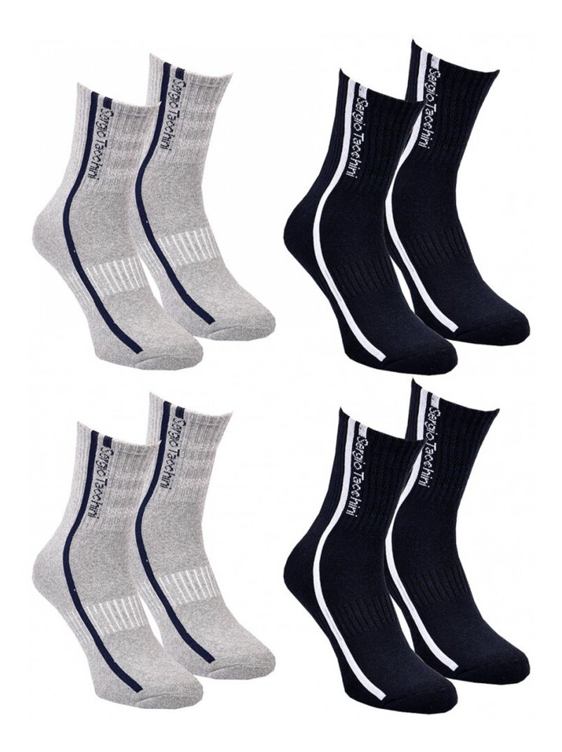 Calzini QUARTER SERGIO TACCHINI Confezione da 4 Paia Multicolore - Kiabi