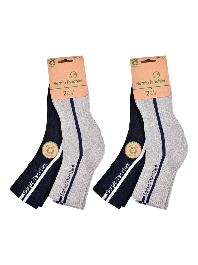 Calzini QUARTER SERGIO TACCHINI Confezione da 4 Paia Multicolore - Kiabi