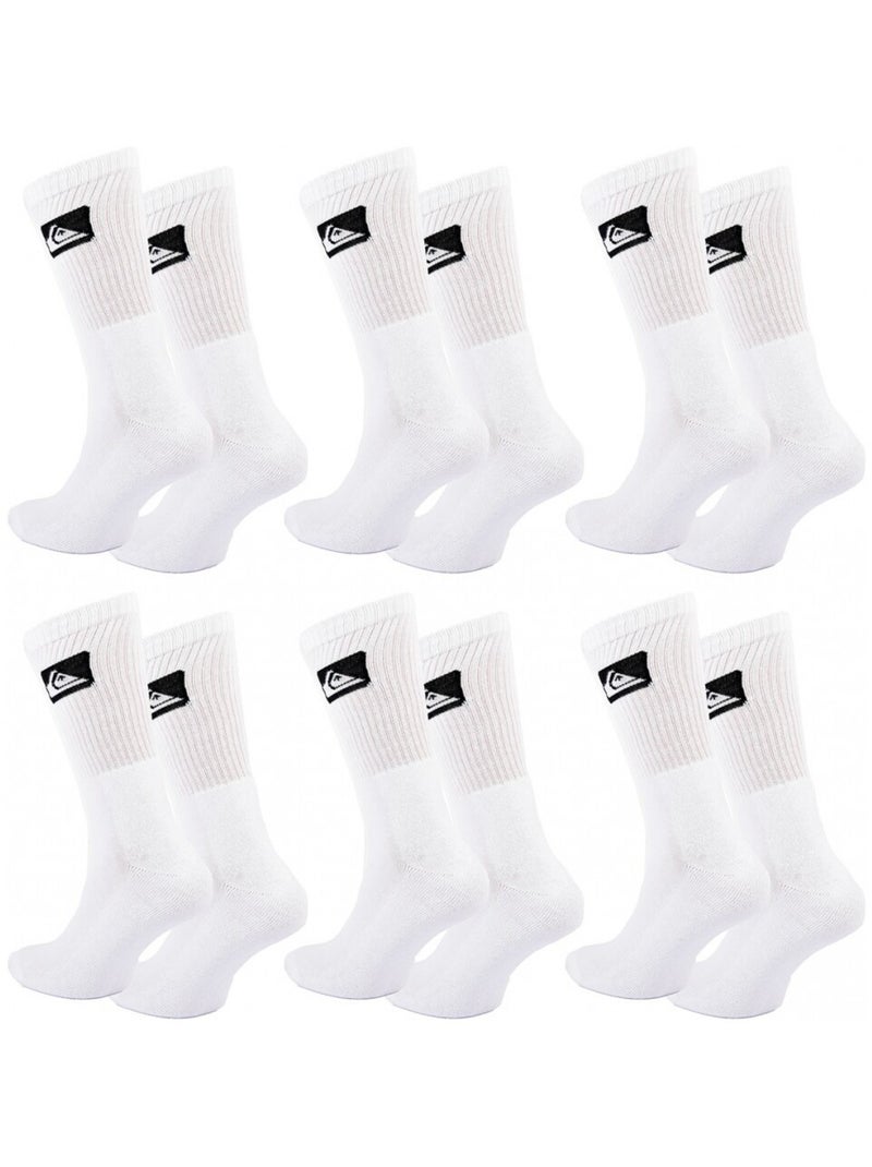 Calzini QUIKSILVER CUSHIONED CREW - Confezione da 6 Bianco - Kiabi