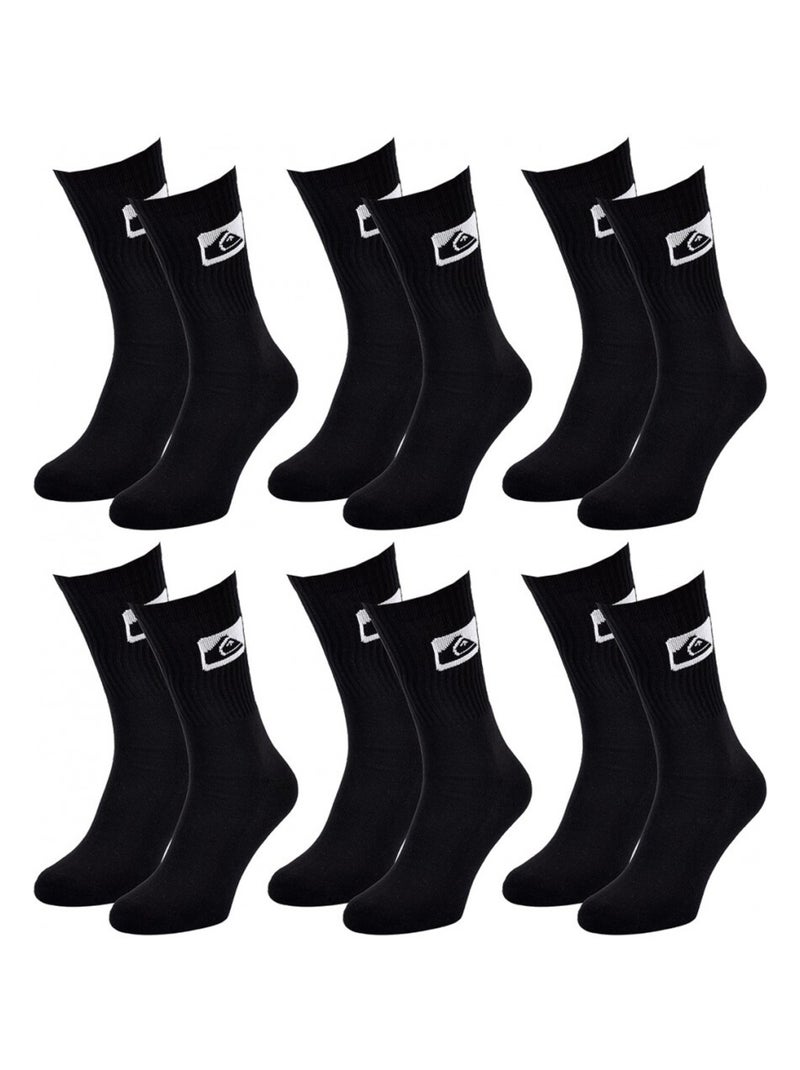 Calzini QUIKSILVER CUSHIONED CREW - Confezione da 6 Nero - Kiabi
