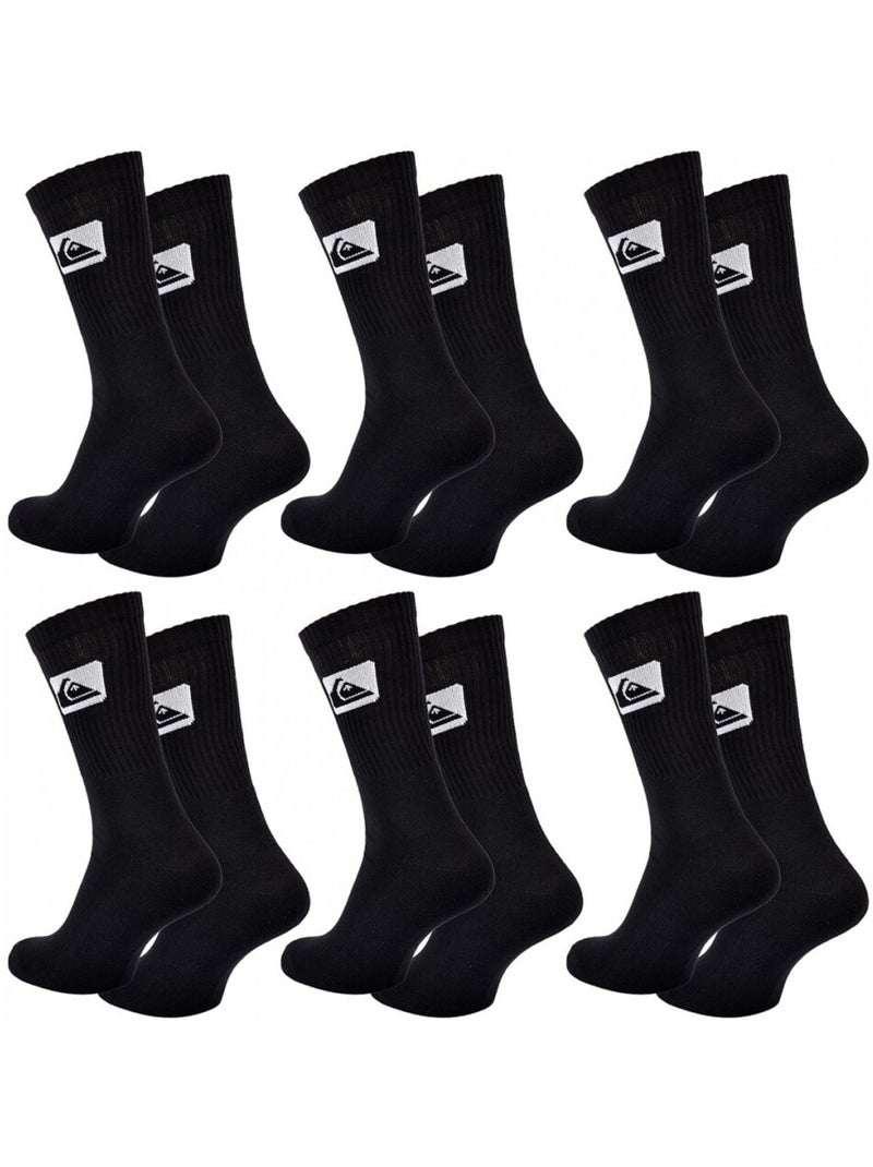 Calzini QUIKSILVER CUSHIONED CREW - Confezione da 6 Nero - Kiabi