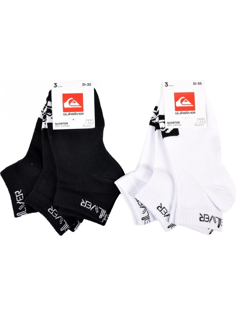 Calzini QUIKSILVER QUARTER - Confezione da 6 Bianco Nero - Kiabi