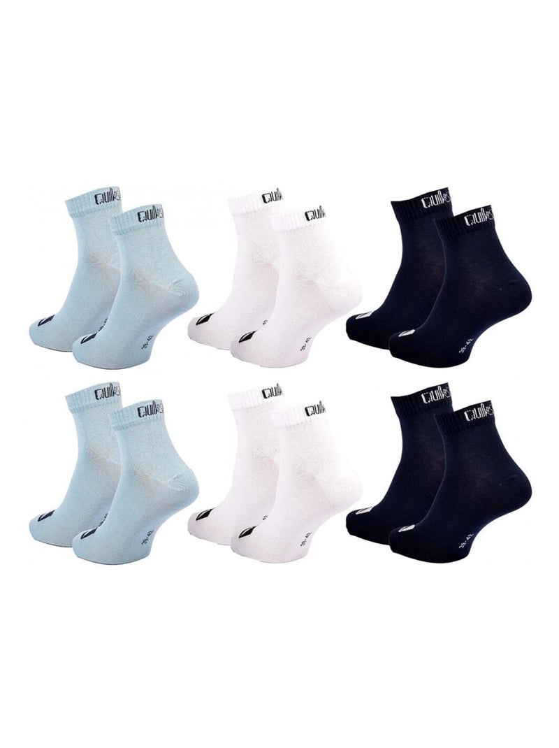 Calzini QUIKSILVER QUARTER - Confezione da 6 Nero Bianco Blu - Kiabi
