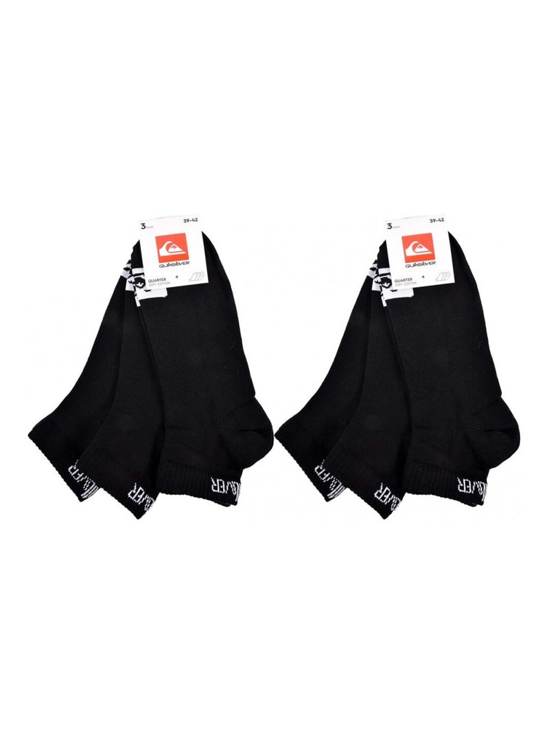 Calzini QUIKSILVER QUARTER - Confezione da 6 Nero - Kiabi