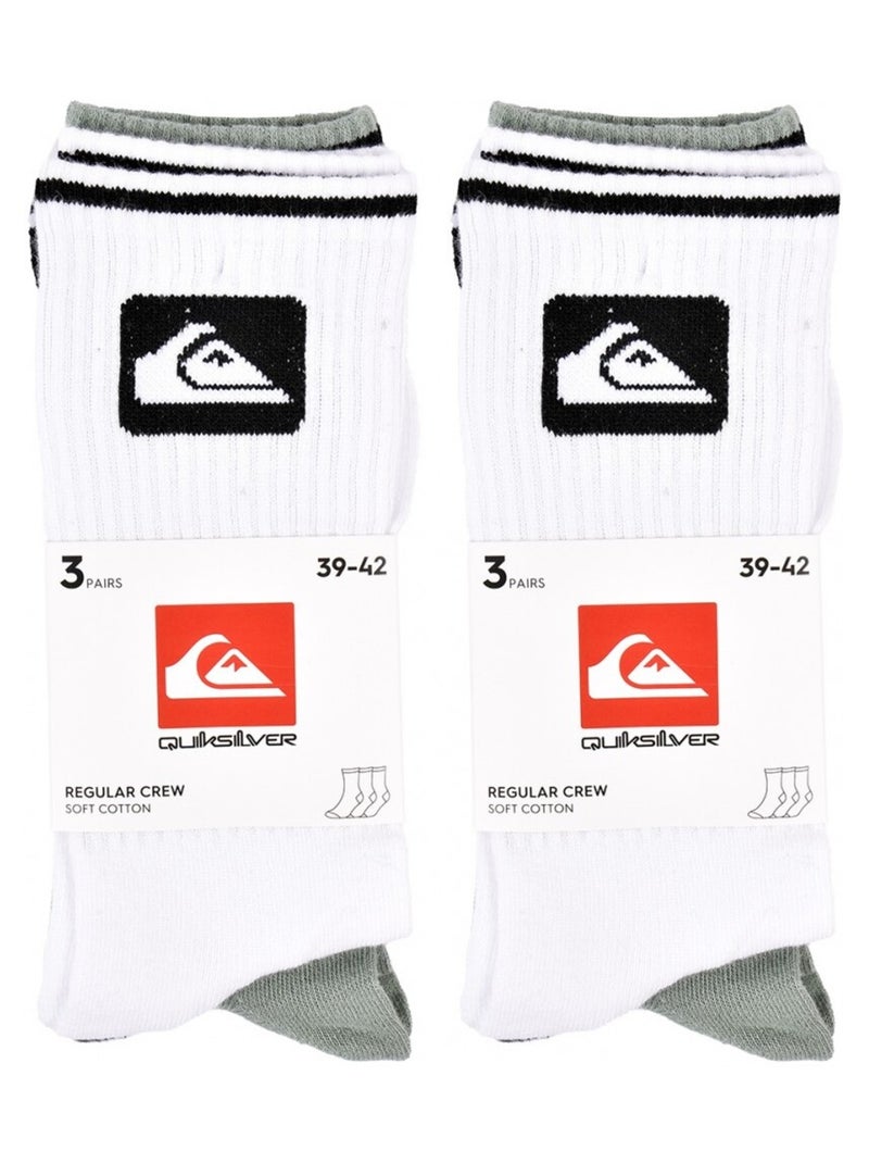 Calzini QUIKSILVER REGULAR CREW - Confezione da 6 Nero Verde Bianco - Kiabi