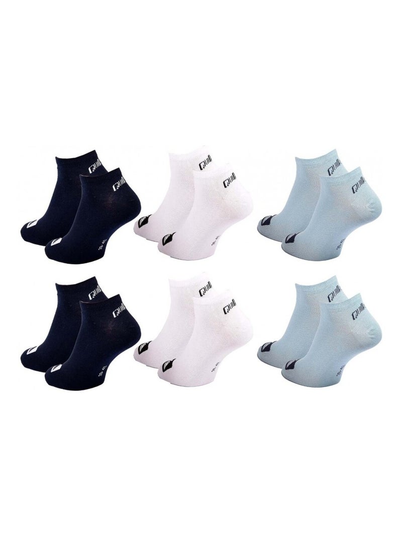 Calzini QUIKSILVER SNEAKER - Confezione da 6 Nero Bianco Blu - Kiabi