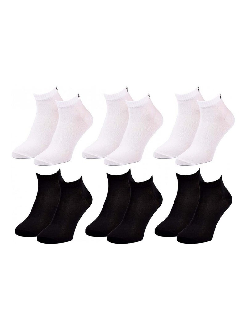 Calzini ROXY QUARTER - Confezione da 6 Bianco Nero - Kiabi