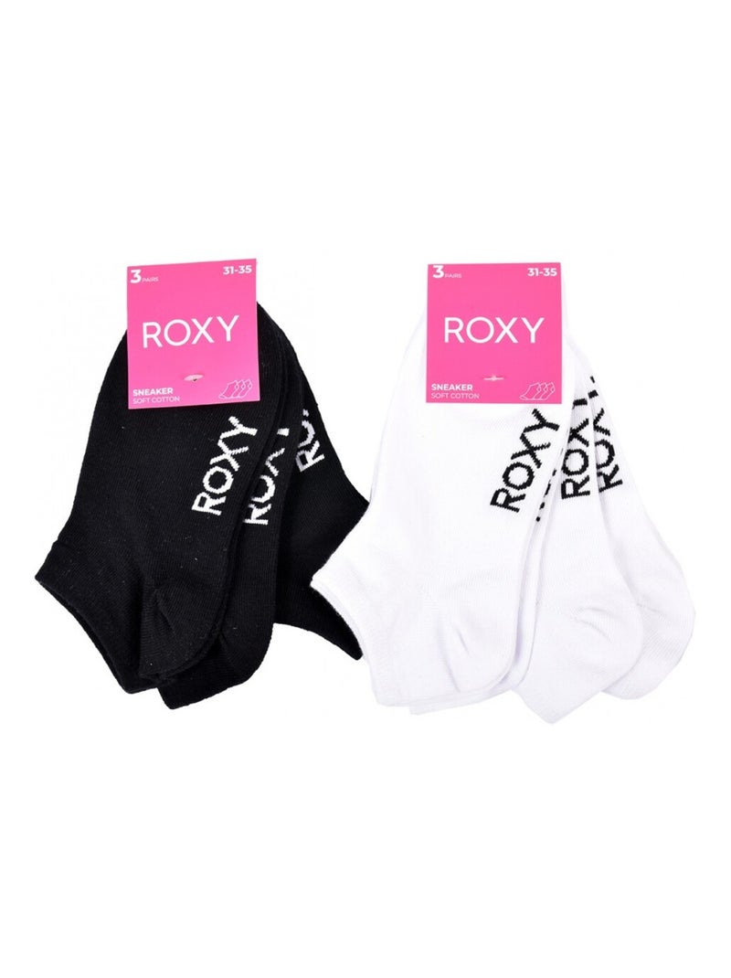 Calzini ROXY SNEAKER - Confezione da 6 Bianco Nero - Kiabi