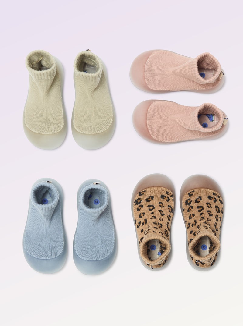 Calzini-scarpe per motricità 3 'Primi passi' - Kitchoun Beige - Kiabi