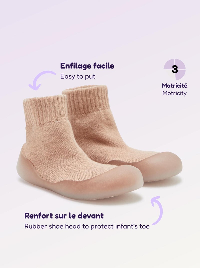 Calzini-scarpe per motricità 3 'Primi passi' - Kitchoun Rosa - Kiabi