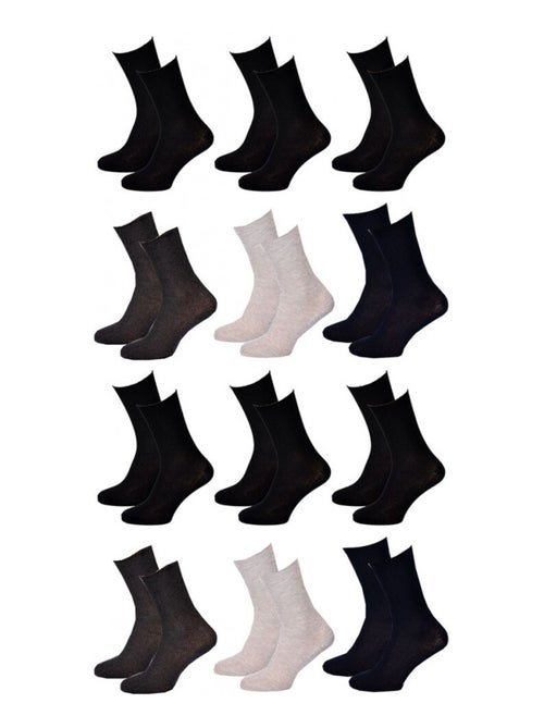 Calzini senza elastico donna Gambe sensibili - Confezione da 12 - Kiabi Calzini senza elastico donna Gambe sensibili - Confezione da 12 - Kiabi