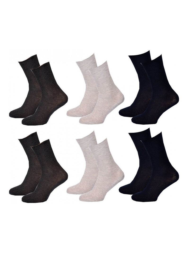Calzini senza elastico donna Speciale Gambe Sensibili - Confezione da 12 Nero Grigio antracite Blu - Kiabi
