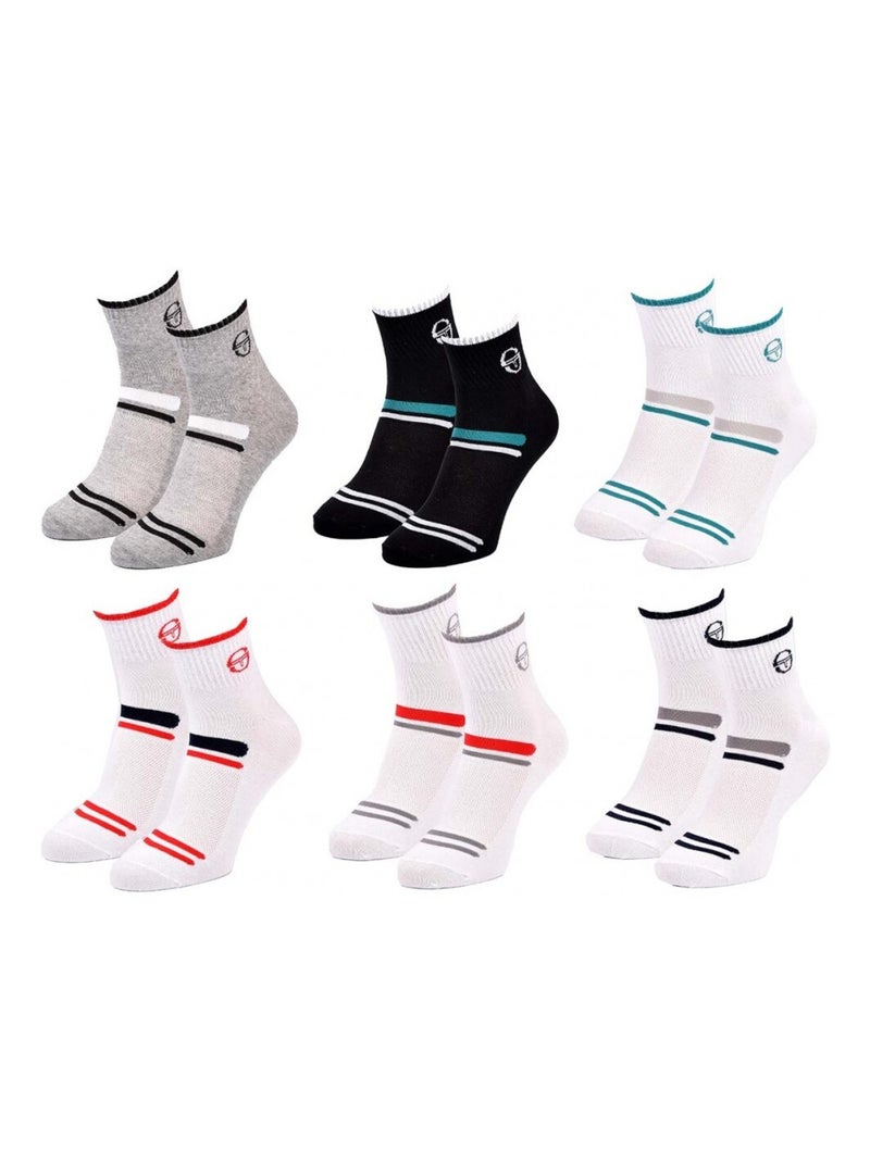 Calzini SERGIO TACCHINI QUARTER - Confezione da 6 Multicolore - Kiabi