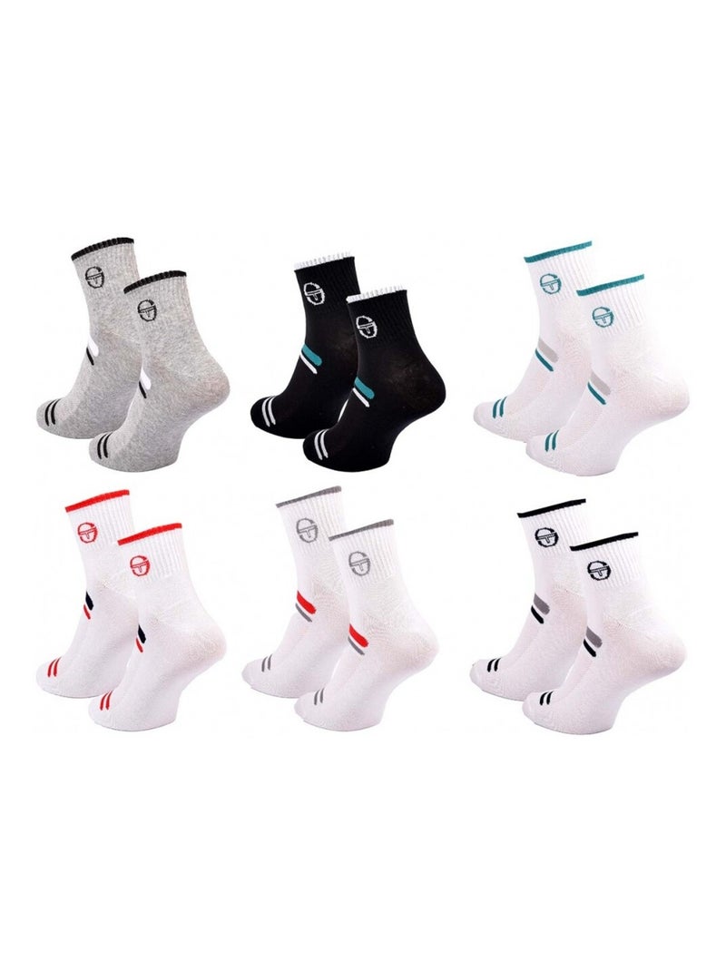 Calzini SERGIO TACCHINI QUARTER - Confezione da 6 Multicolore - Kiabi