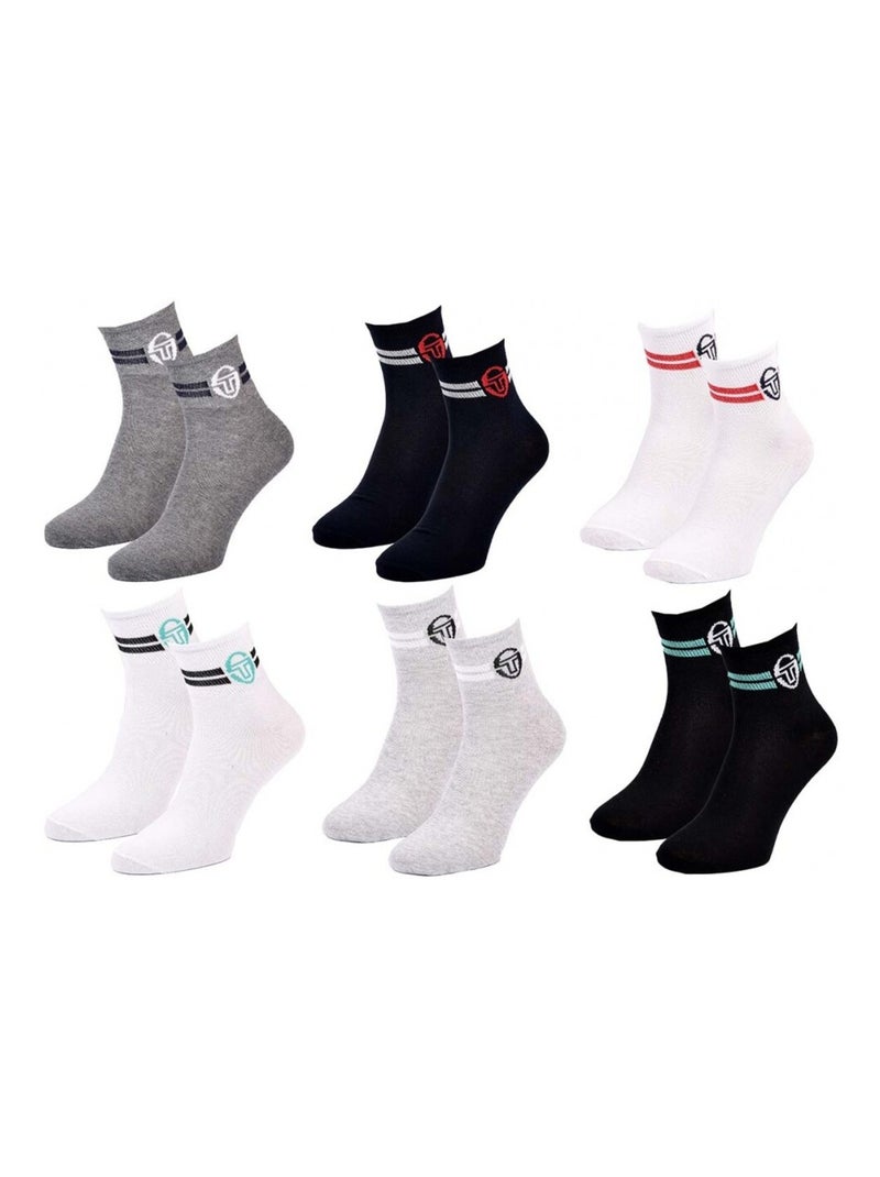 Calzini SERGIO TACCHINI QUARTER - Confezione da 6 Multicolore - Kiabi