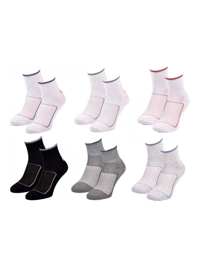 Calzini SERGIO TACCHINI QUARTER - Confezione da 6 Multicolore - Kiabi