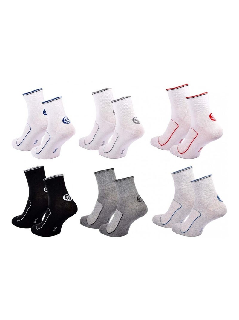 Calzini SERGIO TACCHINI QUARTER - Confezione da 6 Multicolore - Kiabi