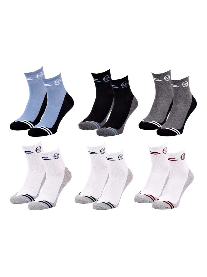 Calzini SERGIO TACCHINI QUARTER - Confezione da 6 Multicolore - Kiabi