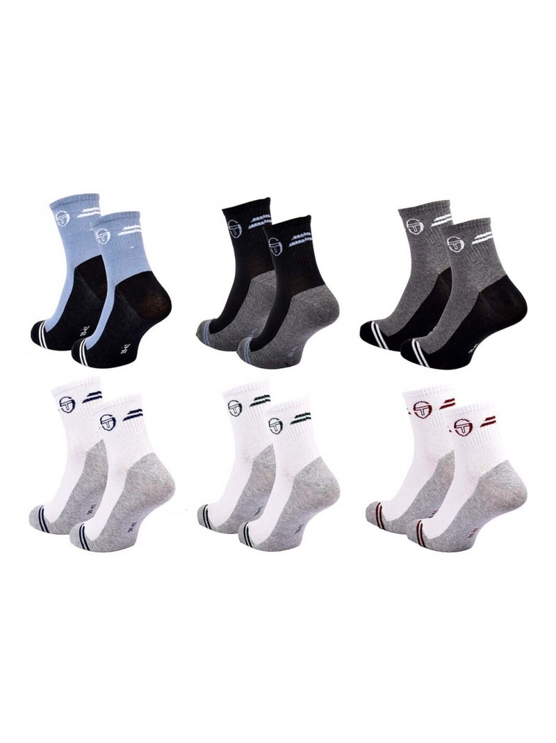 Calzini SERGIO TACCHINI QUARTER - Confezione da 6 Multicolore - Kiabi