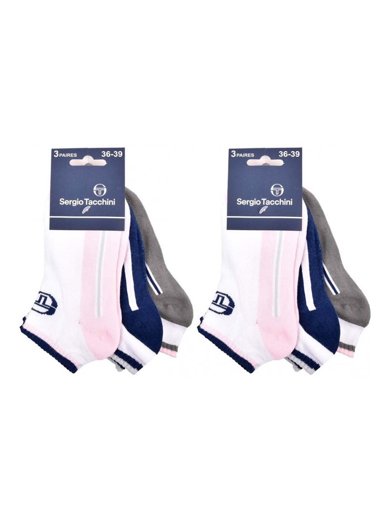 Calzini SERGIO TACCHINI SNEAKER - Confezione da 6 Multicolore - Kiabi