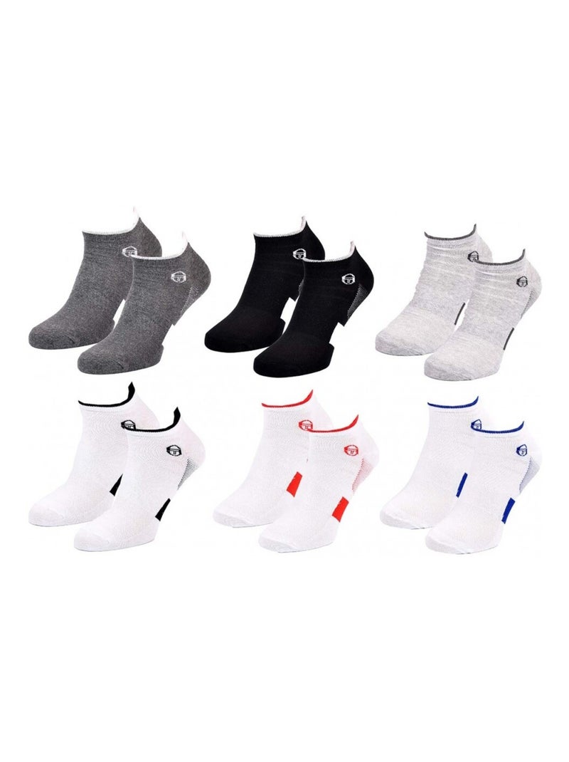 Calzini SERGIO TACCHINI SNEAKER - Confezione da 6 Multicolore - Kiabi