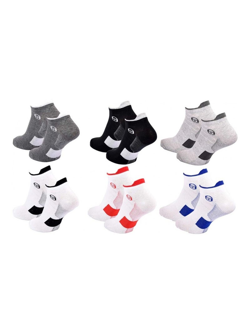 Calzini SERGIO TACCHINI SNEAKER - Confezione da 6 Multicolore - Kiabi