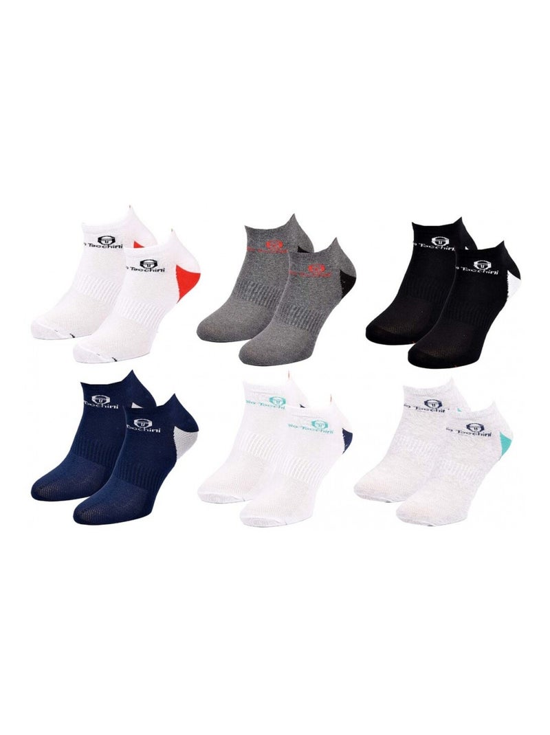 Calzini SERGIO TACCHINI SNEAKER - Confezione da 6 Multicolore - Kiabi