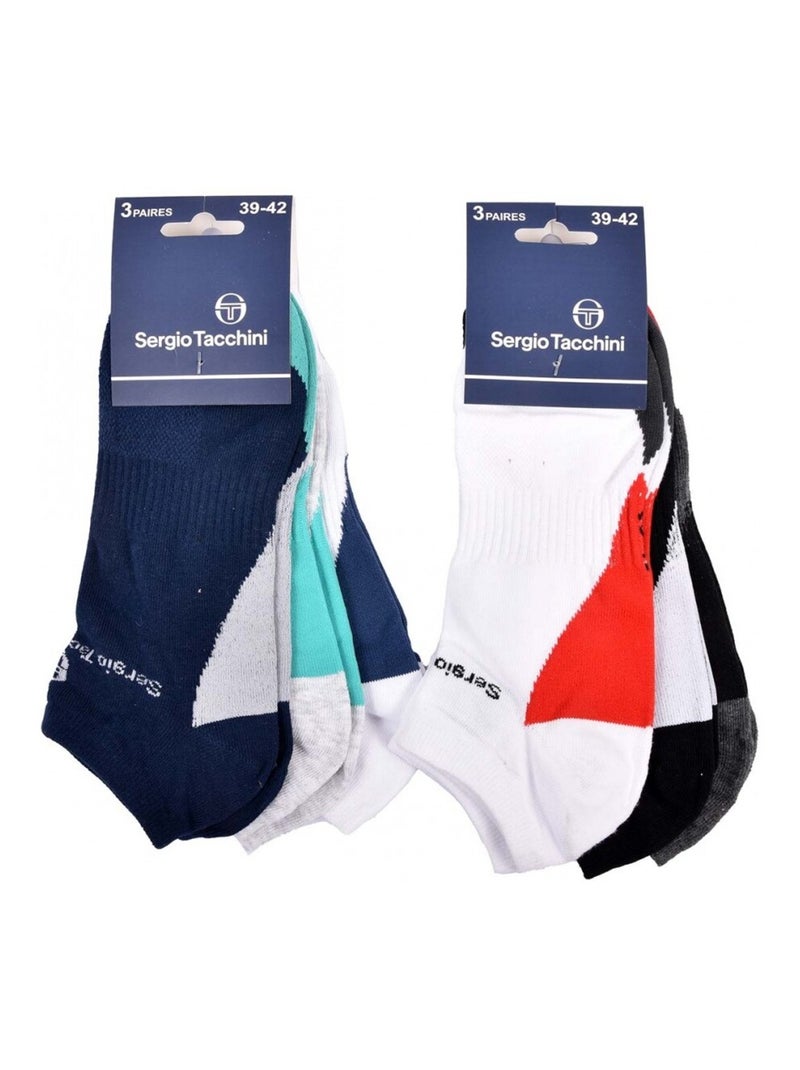 Calzini SERGIO TACCHINI SNEAKER - Confezione da 6 Multicolore - Kiabi